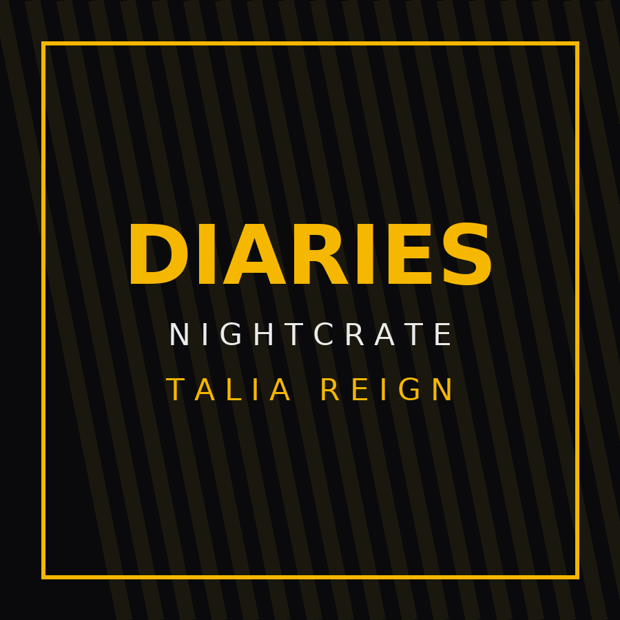 Nightcrate Diaries mixtape cover — gold lettering on black